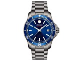 Movado Men's Series 800 Blue Dial, Gunmetal Stainless Steel Watch