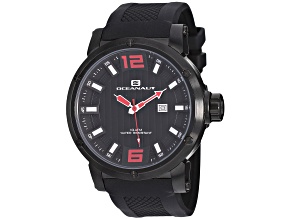 Oceanaut Men's Spider Black Silicone Strap Watch