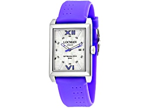 Locman Men's Classic Purple Silicone Strap Watch