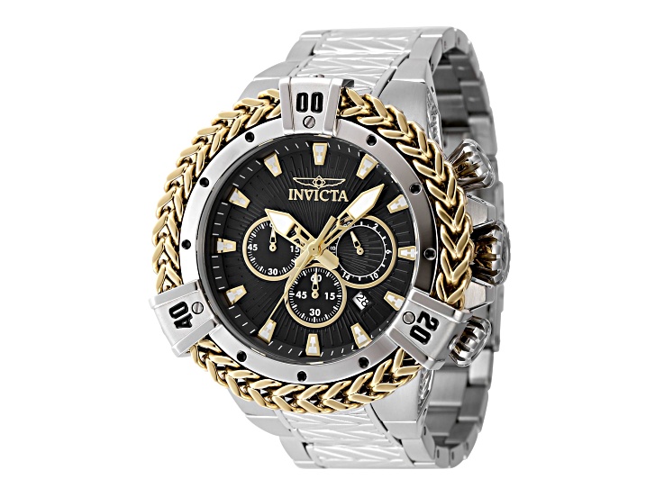 Invicta Bolt 54.00mm Black Dial Stainless Steel Band Quartz Watch