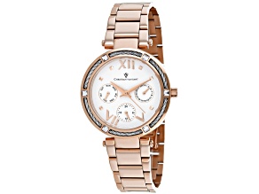 Christian Van Sant Women's Sienna Rose Stainless Steel Bracelet Watch