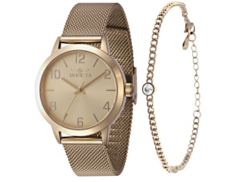 Picture of Invicta Wildflower 34mm Yellow Stainless Steel Bracelet Quartz Watch