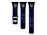 Gametime MLB Milwaukee Brewers Navy Silicone Apple Watch Band (38/40mm M/L). Watch not included.