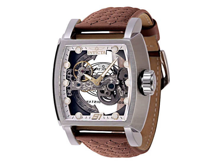 【未使用 箱・タグ付き　動作品】 INVICTA S1 Rally 腕時計 Rare Invicta Men's 48mm S1 Rally SKULL Mechanical Silver