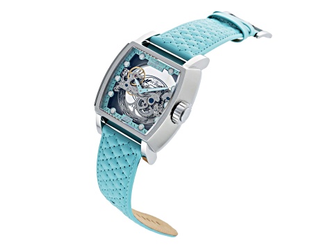 Invicta S1 Rally Ghost 48mm Turquoise Color Leather Strap