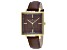 Christian Van Sant Women's Callista Brown Dial, Brown Leather Strap Watch