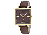 Christian Van Sant Women's Callista Brown Dial, Brown Leather Strap Watch