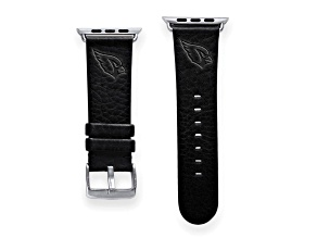 Gametime Arizona Cardinals Leather Band fits Apple Watch (38/40mm M/L Black). Watch not included.