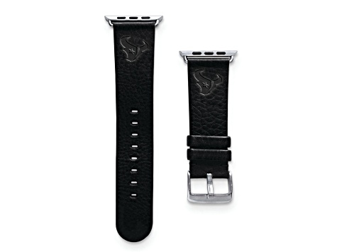 Gametime Houston Texans Leather Band fits Apple Watch (38/40mm M/L Black). Watch not included.