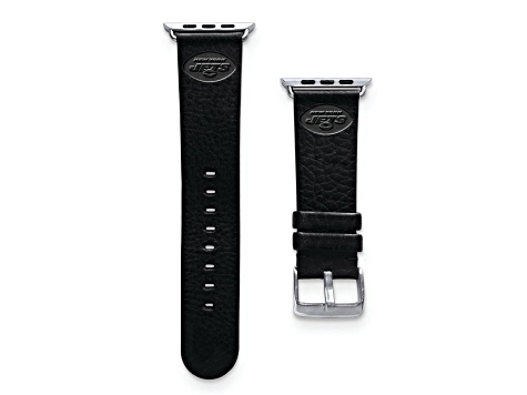 Gametime New York Jets Leather Band fits Apple Watch (38/40mm M/L Black). Watch not included.