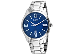 Hugo Boss Men's Ambassador Blue Dial Stainless Steel Watch