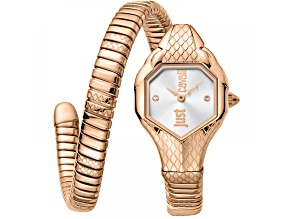 Just Cavalli Women's Serpente White Dial, Rose Stainless Steel Watch
