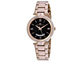 Oceanaut Women's Amaya Black Dial, Rose Stainless Steel Watch