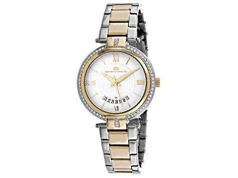 Oceanaut Women's Amaya White Dial, Silver-tone/Yellow Stainless Steel Watch