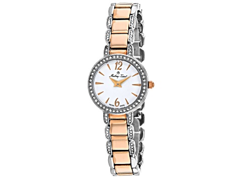 Mathey Tissot Women's Fleury White Dial, Two-tone Rose Stainless Steel Watch