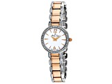Mathey Tissot Women's Fleury White Dial, Two-tone Rose Stainless Steel Watch