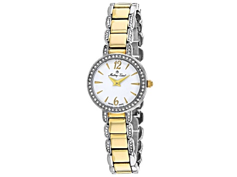 Mathey Tissot Women's Fleury White Dial, Two-tone Yellow Stainless Steel Watch