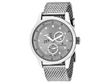 Christian Van Sant Men's Rio Gray Dial, Silver-tone Mesh Stainless Steel Watch