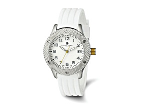 Charles Hubert Ladies Stainless Steel Silver-tone Dial Watch