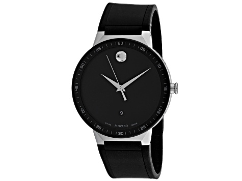 Movado Men's Sapphire Black Rubber Strap Watch