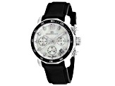 Oceanaut Women's Tune White Dial, Black Rubber Strap Watch