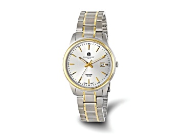 Picture of Men's Charles Hubert Two-Tone Titanium 40mm Silver-tone Dial Watch