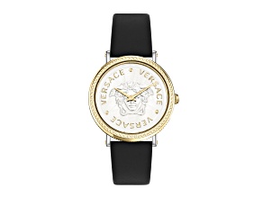 V-Dollar Watch 37MM Two-tone Case White Guilloché Dial Calf Leather Strap