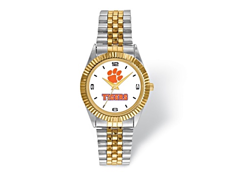 LogoArt Clemson University Pro Two-tone Gents Watch