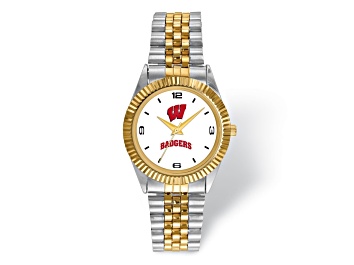 Picture of LogoArt University of Wisconsin Pro Two-tone Gents Watch
