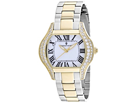 Christian Van Sant Women's Bianca Yellow Two-tone Stainless Steel Bracelet Watch