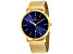 Christian Van Sant Men's Paradigm Blue Dial, Yellow Stainless Steel Watch