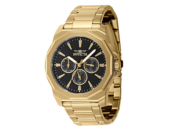 Invicta Speedway 42mm Black Dial Yellow Stainless Steel Quartz