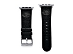 Gametime San Francisco 49ers Leather Band fits Apple Watch (38/40mm S/M Black). Watch not included.