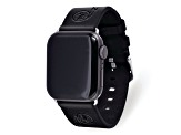 Gametime Washington Commanders Leather Apple Watch Band (38/40mm S/M Black). Watch not included.