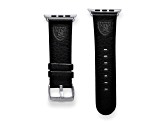 Gametime Las Vegas Raiders Leather Band fits Apple Watch (38/40mm S/M Black). Watch not included.
