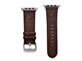 Gametime Tampa Bay Buccaneers Leather Band fits Apple Watch (42/44mm M/L Brown). Watch not included.