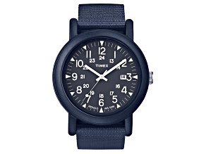 Timex Camper 40mm Blue Nylon Strap Blue Dial Quartz Watch