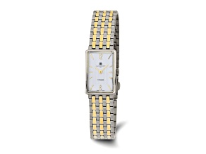 Charles Hubert Ladies Two-Tone Titanium White Dial Watch