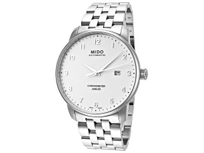 Mido Men's Baroncelli Jubilee 42mm Automatic White Dial Stainless Steel Watch