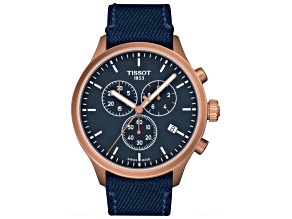 Tissot Men's Chrono XL 45mm Quartz Watch, Blue Fabric Strap