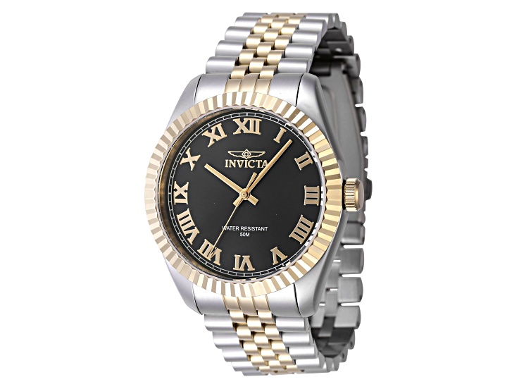 Invicta Specialty 43mm Black Dial Two-tone Stainless Steel Quartz Watch ...