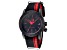 Glycine Men's Airman Worldtimer 42mm Quartz Black and Red Nylon Strap Watch