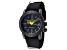 Glycine Men's Airman Worldtimer 42mm Quartz Black Dial Yellow Hands Black Strap Watch