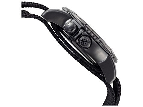 Glycine Men's Airman Worldtimer 42mm Quartz Black Dial Black Nylon Strap Watch