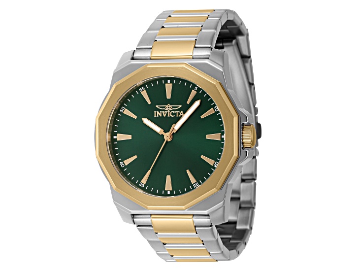 Invicta Speedway 42mm Green Dial Two-tone Stainless Steel Quartz