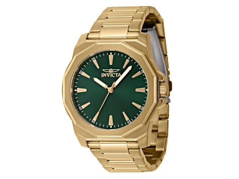 Invicta Speedway 42mm Green Dial Gold Tone Stainless Steel Quartz Watch