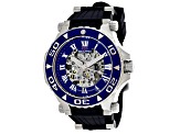 Seapro Men's Seaway Blue Dial and Bezel, Black Rubber Strap Watch