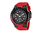 Invicta Aviator 50mm Gunmetal Dial Silicone Band Quartz Watch