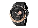 Invicta Aviator 50mm Black Dial Silicone Band Quartz Watch
