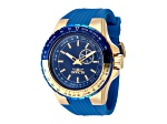 Invicta Aviator 50mm Blue  Dial Silicone Band Quartz Watch